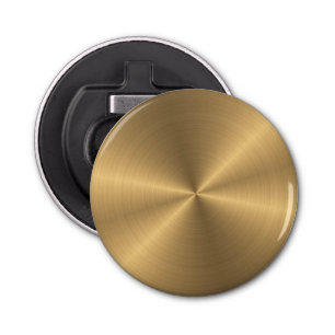 Personalized Gold Metallic Radial Texture Bottle Opener