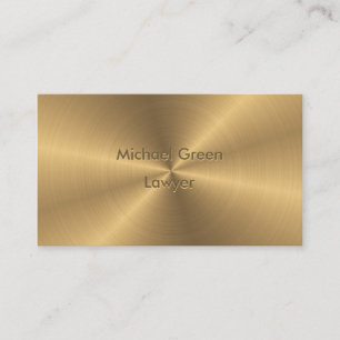 Personalized Gold Metallic Radial Texture Business Card