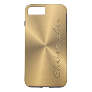 Personalized Gold Metallic Radial Texture Case-Mate iPhone Case