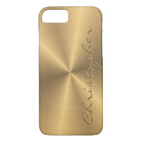 Personalized Gold Metallic Radial Texture