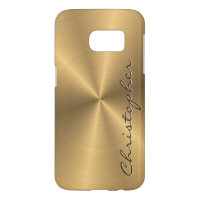 Personalized Gold Metallic Radial Texture