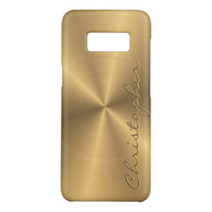 Personalized Gold Metallic Radial Texture Case-Mate Samsung Galaxy S8 Case