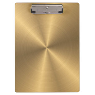 Personalized Gold Metallic Radial Texture Clipboard