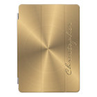 Personalized Gold Metallic Radial Texture