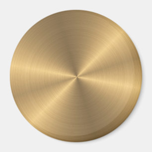 Personalized Gold Metallic Radial Texture Magnet