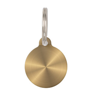 Personalized Gold Metallic Radial Texture Pet Tag