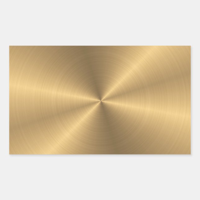 Personalized Gold Metallic Radial Texture Sticker (Front)