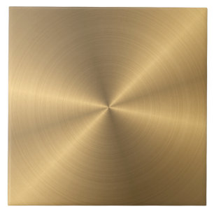 Personalized Gold Metallic Radial Texture Tile