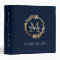 Personalized Gold Navy Blue Monogram Family Recipe