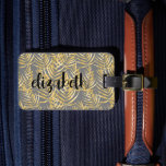 Personalized Gold Palm Chic Luggage Tag<br><div class="desc">A gold tropical palm tree frond design on this luggage tag is personalized with your first name in a chic handwritten script. Your full name and address is on the back. The perfect personal gift or accessory for any occasion! MATCHING suitcase and more in our travel collection.</div>