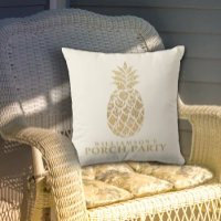 Personalized Gold Pineapples Porch Party