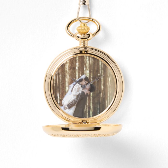 Personalized Gold Pocket Watch | Custom Watch  (Front)