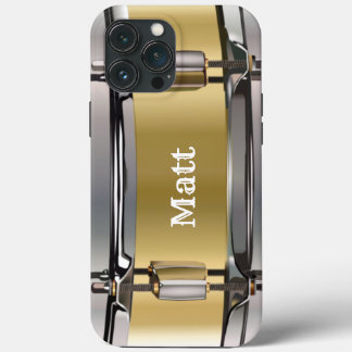 Personalized Gold Snare Drum iPhone 13 Pro Max Case