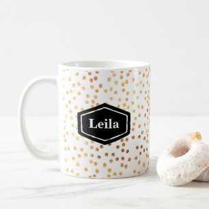 Personalized gold spotty Mug
