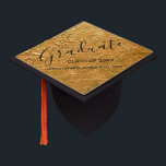 Personalized Gold Texture Graduation Cap Topper<br><div class="desc">Celebrate the big day with this elegant textured faux gold cap topper.
It is decorated with the word Graduate.
Customize it with the year and your name or that of your school.</div>