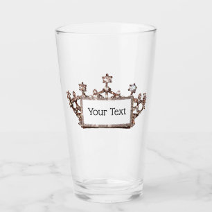 Personalized “Gold Tiara” Glass