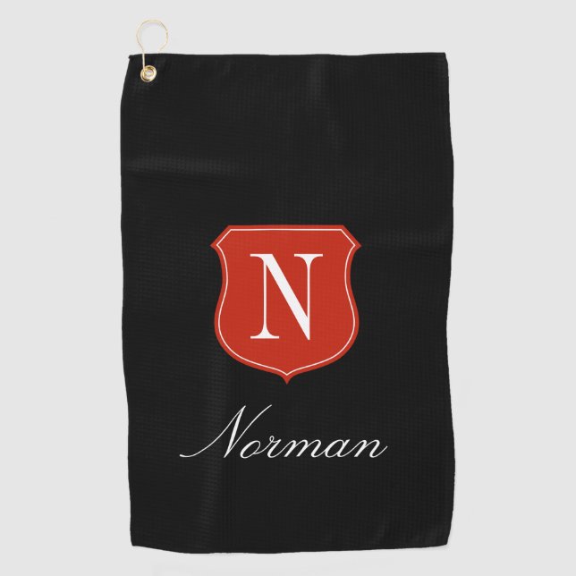 Personalized gold towel gift with classy logo (Front)