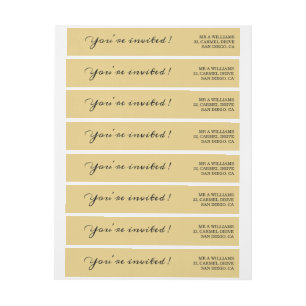 Personalized Gold Wrap Around Return Address Label