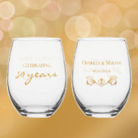 Personalized Golden 50th Anniversary Keepsake Gift