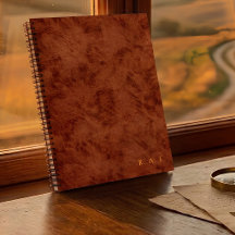 Personalized Golden Amber Monogram Notebook