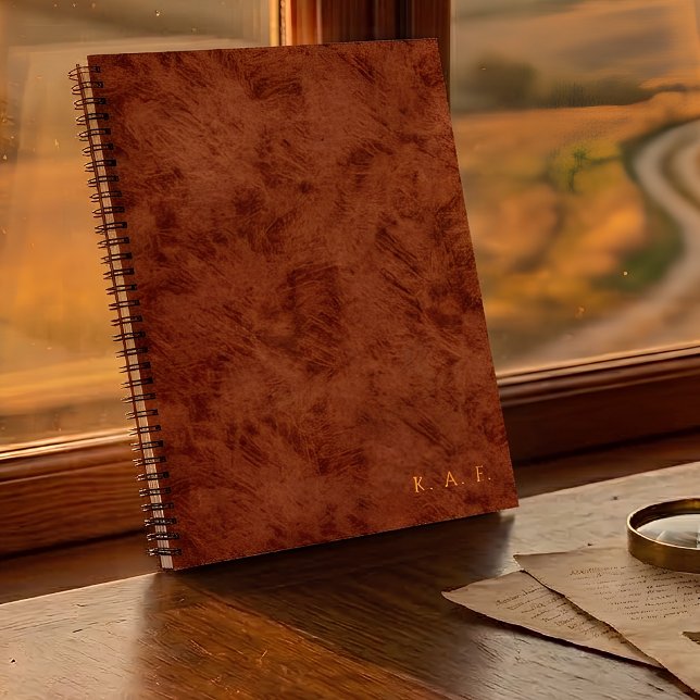 Personalized Golden Amber Monogram Notebook (Creator Uploaded)