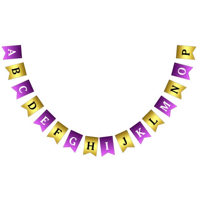 Personalized golden and purple banner (All)