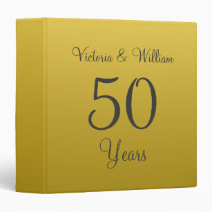 Personalized Golden Anniversary Scrapbook Binder