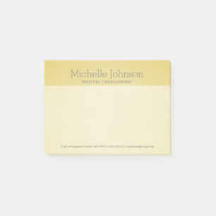 Personalized Golden Beige Grainy Texture Post-it Notes
