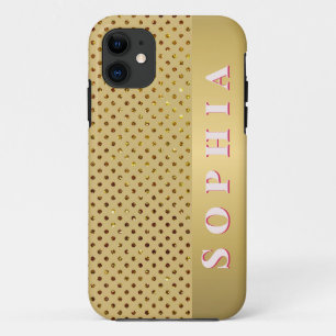 Personalized Golden Design for Special Occasion iPhone 11 Case