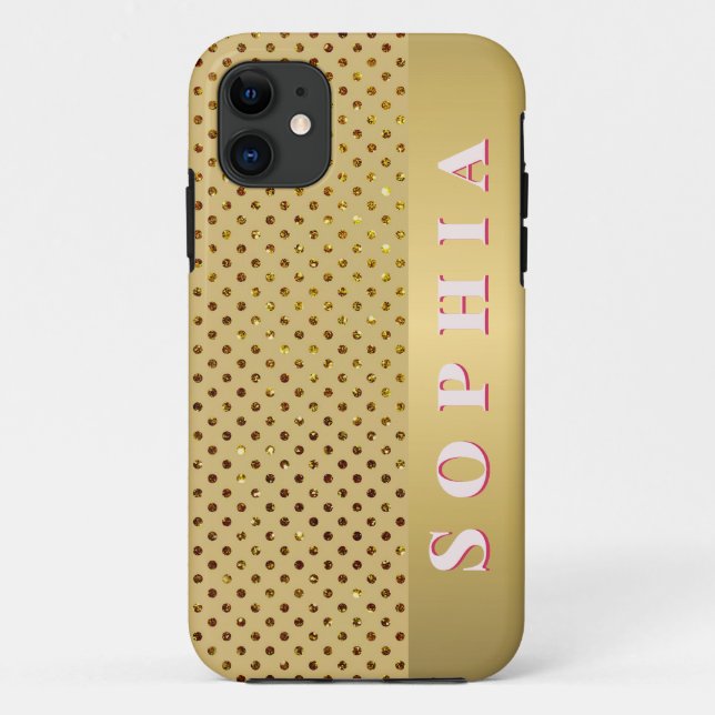 Personalized Golden Design for Special Occasion Case-Mate iPhone Case (Back)