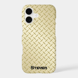 Personalized Golden Diamond Plate