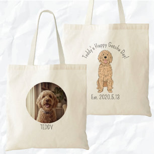 Personalized Golden Doodle Happy Gotcha Day Tote Bag