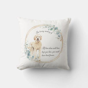 Personalized Golden Doodle Memorial Throw Pillow