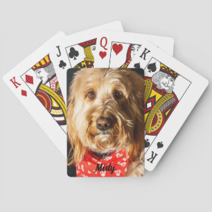Personalized Golden doodle Puppy Dog Playing Cards