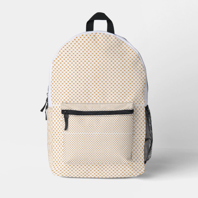 Personalized Golden Geometric Backpack (Front)