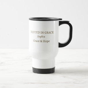 Personalized Golden Ginkgo Leaf Custom Name Travel Mug