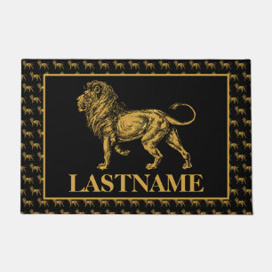 Personalized Golden Lion Doormat