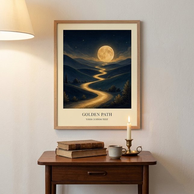 Personalized Golden Path Art Poster (Creator Uploaded)