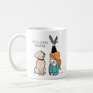 Personalized Golden Reriever Mama Coffee Mug
