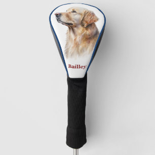 Personalized Golden Retriever Custom Dog Name Pet  Golf Head Cover