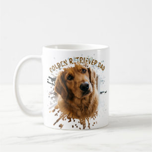 Personalized Golden Retriever Dad Mug - Custom Dog