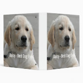 Personalized Golden Retriever Dog Photo and Name Binder (Background)