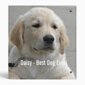 Personalized Golden Retriever Dog Photo and Name Binder (Back)
