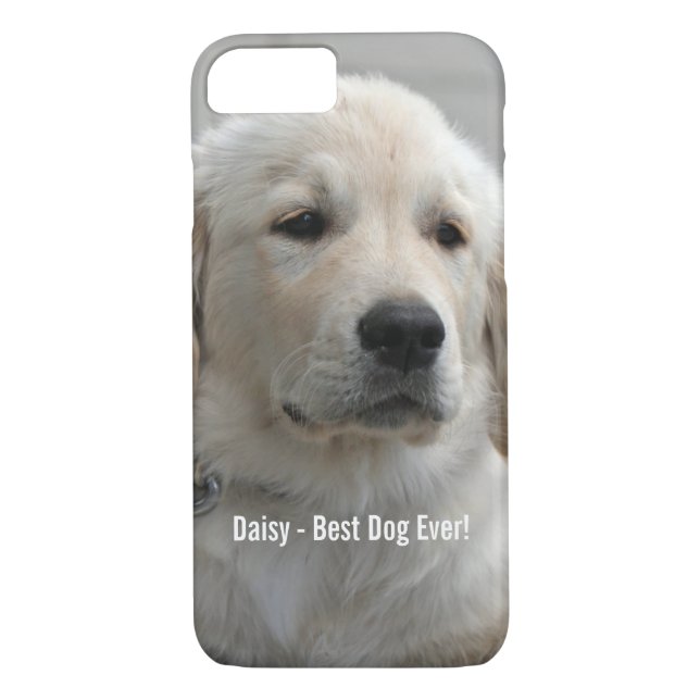 Personalized Golden Retriever Dog Photo and Name Case-Mate iPhone Case (Back)