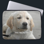 Personalized Golden Retriever Dog Photo and Name Laptop Sleeve<br><div class="desc">Personalize your phone and computer cases with this Golden Retriever Dog photo or replace with your dog's or puppy's photo and name (or other pet or person's photo/name). Text reads "Best Dog Ever" or add your own text - "We love Daisy" (your dog's name), or dog's birthday. Just click on...</div>