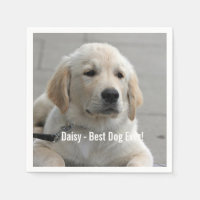 Personalized Golden Retriever Dog Photo and Name