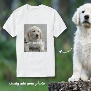 Personalized Golden Retriever Dog Photo and Name T-Shirt