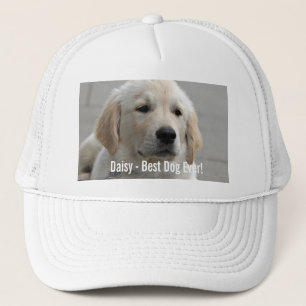 Personalized Golden Retriever Dog Photo and Name Trucker Hat