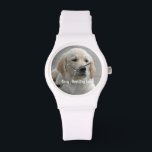 Personalized Golden Retriever Dog Photo and Name Watch<br><div class="desc">Personalize this keepsake with your dog's or puppy's photo and name (or other pet or person's photo/name). Text reads "Best Dog Ever" or add your own text - We love Daisy (dog's name), dog's birthday or day of passing. Just click on "customize" to add your personalized text, change the font...</div>
