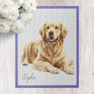 Personalized Golden Retriever Jigsaw Puzzle